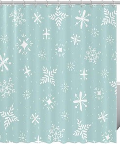 Decorative Winter Christmas Snowflakes Unique Shower Curtain