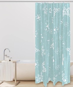Decorative Winter Christmas Snowflakes Unique Shower Curtain