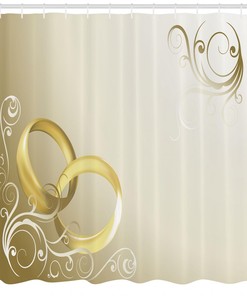 Decors for Wedding Pattern Shower Curtain Fabric - Chic Bathroom Accessory