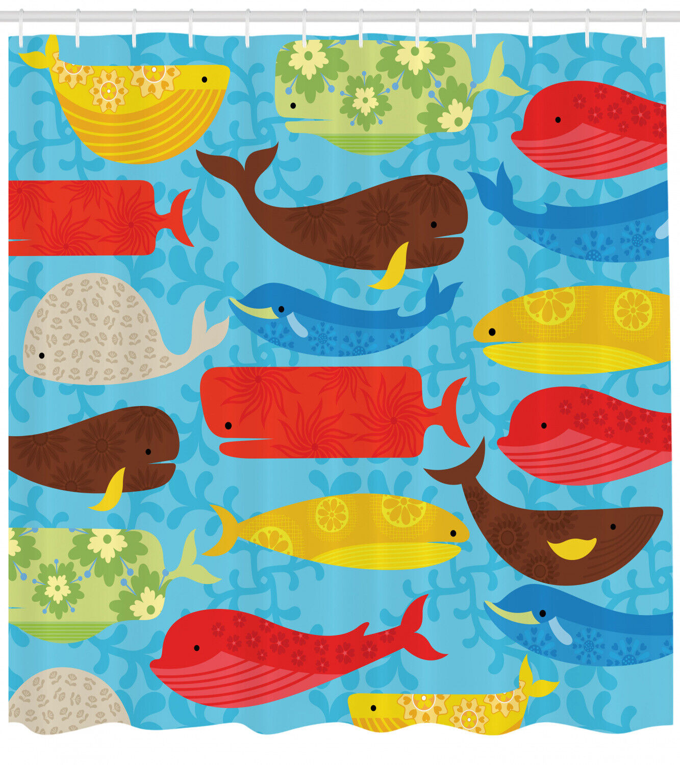Deep Ocean Animals Whale Shower Curtain for a Stunning Bathroom