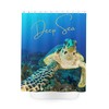 Deep Oceanic Sea Turtle Shower Curtain Waterproof Fabric for Calming Bathroom Decor