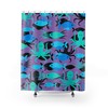 Deep Sea Creatures Shower Curtain With Shark, Fish & Octopus Patterns, Retro Perfect Unique Gift For A Marine Lover