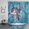 Deep Sea Squid Octopus Monster Shower Curtain, Perfect For A Unique And Mysterious Bathroom Design