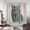 Deep Wolf Print Shower Curtain, Perfect For Your Wildlife Themed Bathroom