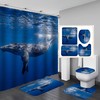 Deep-Sea Whale Shower Curtain For Bathrooms, Perfect For A Nautical Bathroom Theme