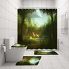 Deer Animal Print Shower Curtain with a Rustic Forest Look for Your Bathroom