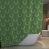 Deer Antler Print Shower Curtain For Your Hunting Lodge Bath Set, Winter Home Decor Housewarming Gift