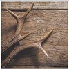 Deer Antlers On Wood Table Rustic Shower Curtain, Waterproof Bath Curtain For Your Bathroom Decoration