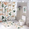 Deer Autumn Maple Leaves Flowers Shower Curtain for Bathroom - Unique Shower Curtain Print for Nature Lovers