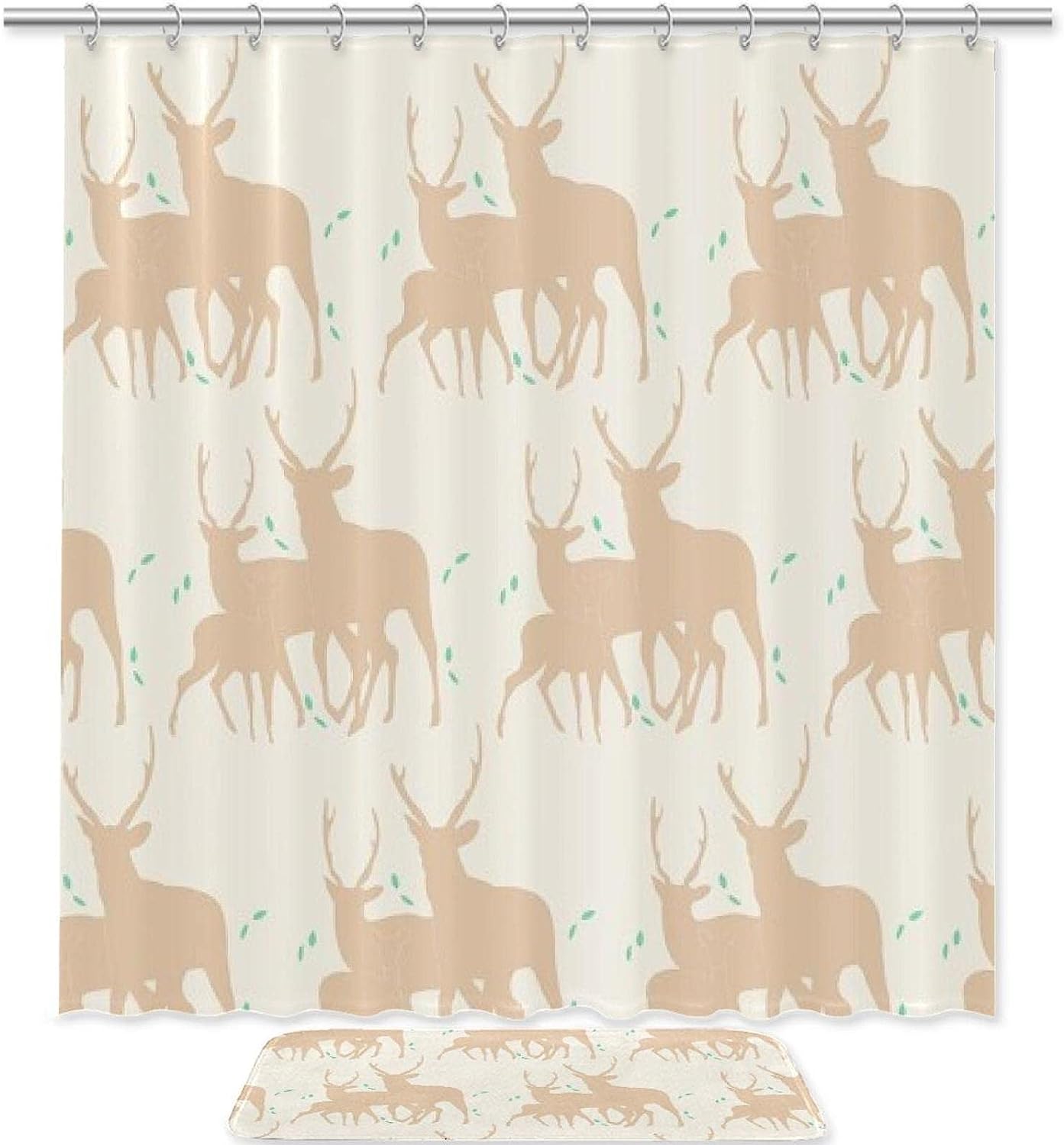 Deer Family Restroom Shower Curtain - Celebrate The Beauty Of Family And Nature