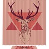 Deer Head Print Shower Curtain For Bathroom Shower Curtain, Perfect For A Masculine Rustic Bathroom Theme