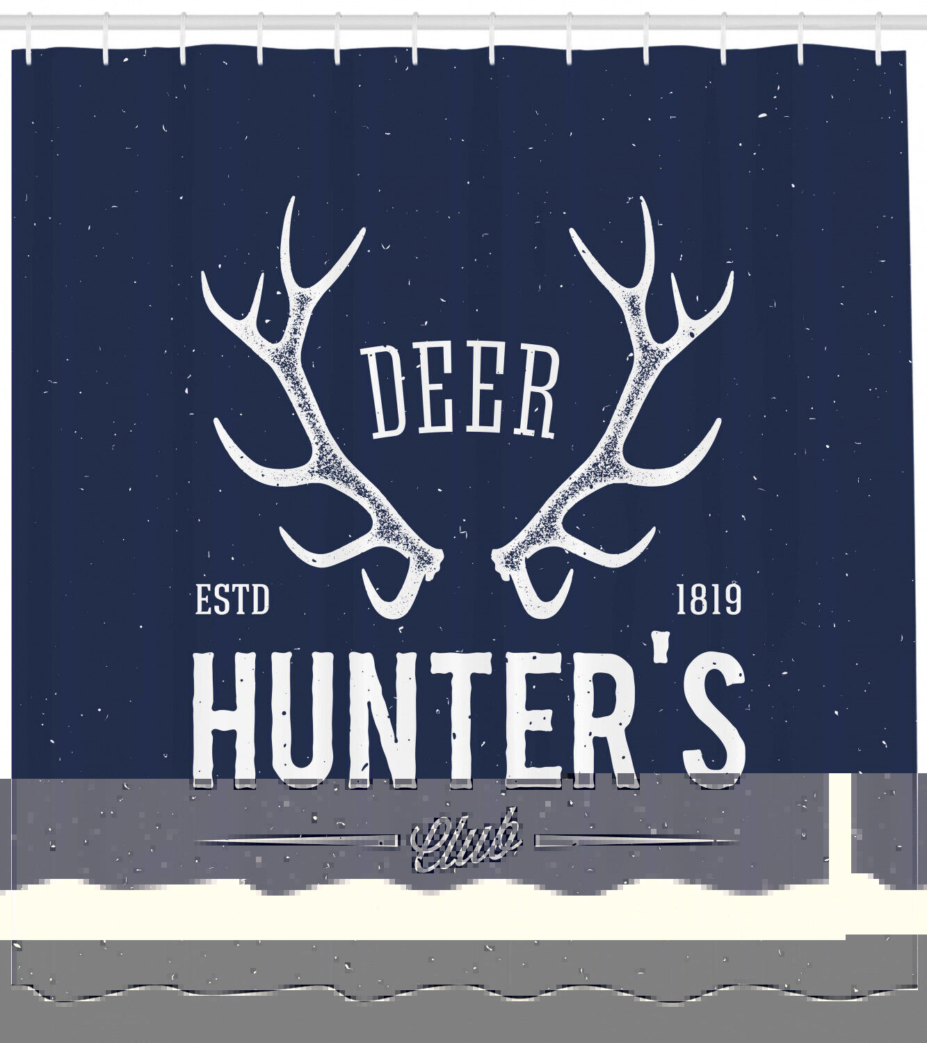 Deer Hunter Print Hunting Shower Curtain for Bathroom Decor
