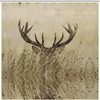 Deer Hunting Grassland Bathroom Shower Curtain Fabric Durable Washable, Adds Masculine Rustic Charm To Your Bathroom