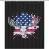 Deer Hunting Usa American Flag Funny Modern Shower Curtain Resistant Waterproof Fabric Bathroom Decorations