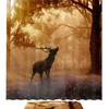 Deer In The Forest Print Shower Curtain With Waterproof Fabric Bathroom Curtain, Perfect For A Wildlife Themed Bathroom