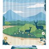 Deer Landscape Print Shower Curtain With Waterproof Fabric, Perfect For A Rustic Themed Bathroom