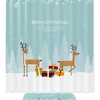 Deer Merry Christmas Restroom Shower Curtain - Perfect For Holiday Season