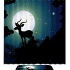Deer Moon Night Vintage Bathroom Shower Curtain - Whimsical And Enchanting Decor