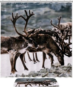 Deer Print Shower Curtain - Simple And Minimalistic Design For A Modern Bathroom