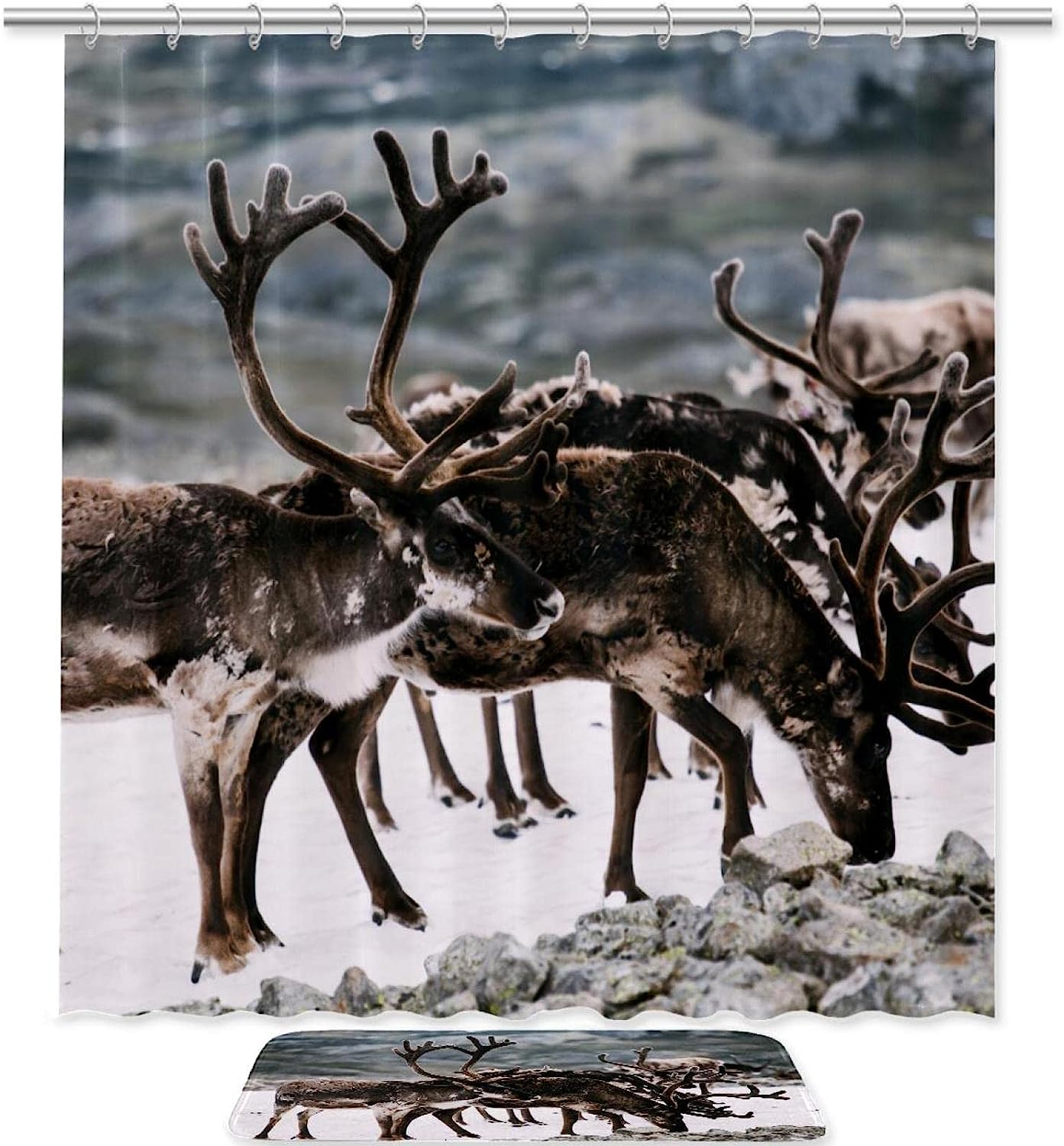 Deer Print Shower Curtain - Simple And Minimalistic Design For A Modern Bathroom