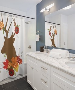 Deer Shower Curtain - Add Some Grace To Your Bathroom Decorr