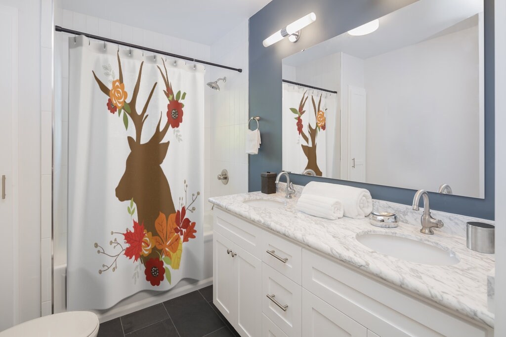 Deer Shower Curtain - Add Some Grace To Your Bathroom Decorr