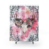 Deer Skull Boho Shower Curtain For Rustic Bathroom Decoration