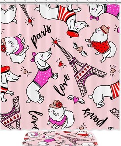 Deer Winter Penguin Art Shower Curtain - Whimsical Bathroom Decor