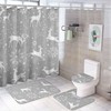 Deers and Snowflake Shower Curtain for Bathroom - Home Decorative Shower Curtains Ideas for Winter