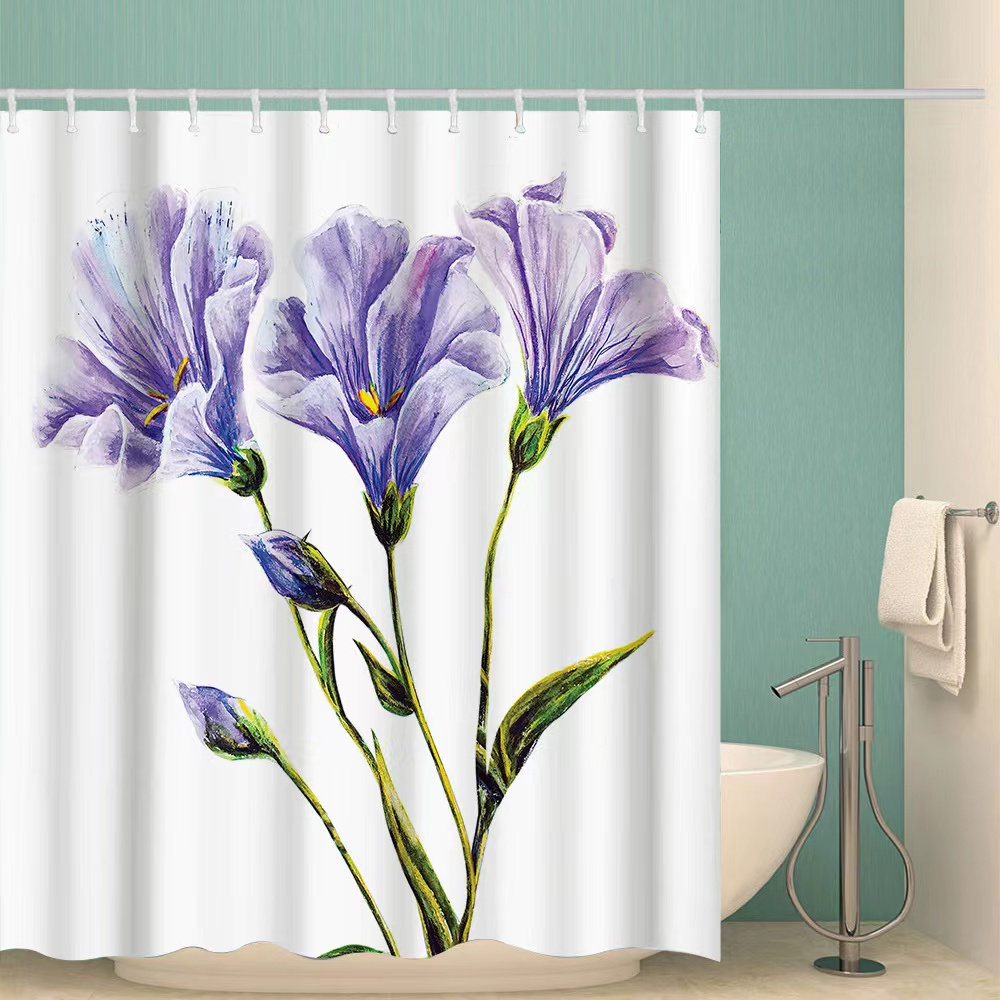 Delicate Floral Daffodils Shower Curtain Is Washable And Durable