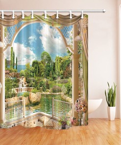 Delicate Garden Flowers Shower Curtain