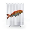 Delicate Koi Fish Shower Curtain in Neutral Colors, Perfect for Any Bathroom Decor