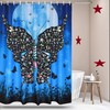 Delicate Moon Butterfly Shower Curtain: A Touch of Femininity for Bathroom Decor