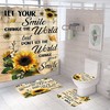 Delicate Sunflower Shower Curtain for a Timeless and Charming Bathroom 