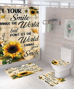 Delicate Sunflower Shower Curtain for a Timeless and Charming Bathroom