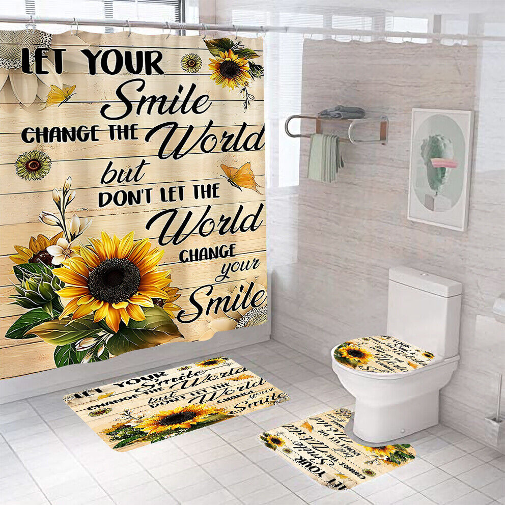 Delicate Sunflower Shower Curtain for a Timeless and Charming Bathroom