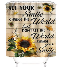 Delicate Sunflower Shower Curtain for a Timeless and Charming Bathroom