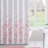Delicate Watercolor Flowers Fabric Shower Curtain for Spring Bathroom 