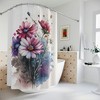 Delicate and Beautiful Blooming Flowers Shower Curtain for a Feminine Bathroom Decor