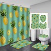 Delicious Pineapple Fruits Print Shower Curtain 