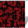 Delightful Dragon Pattern Shower Curtain Set For Any Bathroom
