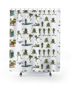 Delightful Froggy Shower Curtain - A Perfect Addition To Your Bathroom Decor