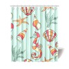 Delightful Seahorse Shower Curtain for Soothing Bathroom Decor 