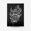 Demon Skull Serpent Fabric Shower Curtain - Gothic Skull Bathroom Decor