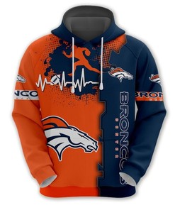 Denver Broncos 3D All Over Print Zip Hoodie For Nfl Fans With Custom Design