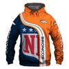 Denver Broncos 3D Hoodie Pullover Zip Hoodie Nfl With All Over Print Design