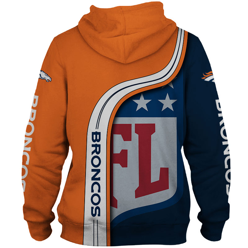 Denver Broncos 3D Hoodie Pullover Zip Hoodie Nfl With All Over Print Design