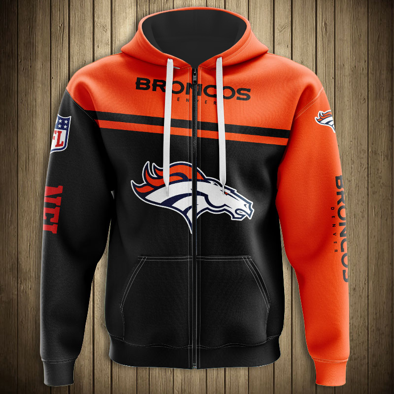 Denver Broncos 3D Skull Hoodie Pullover Zip Hoodie All Over Print For Fans