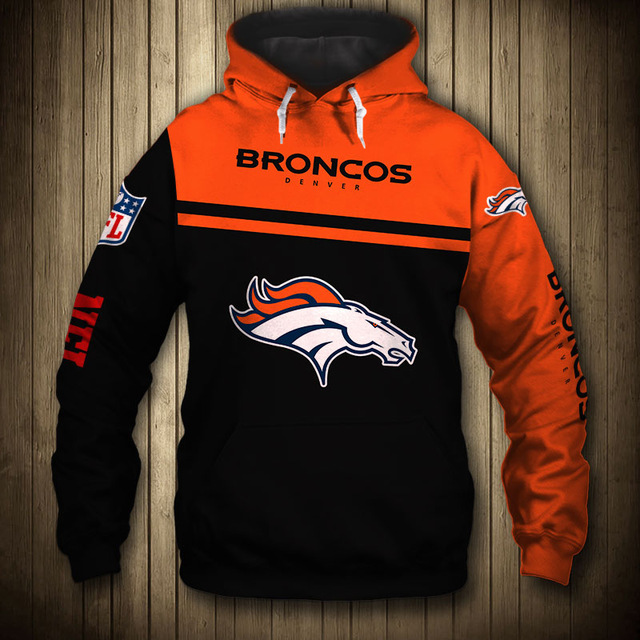 Denver Broncos 3D Skull Hoodie Pullover Zip Hoodie All Over Print For Fans