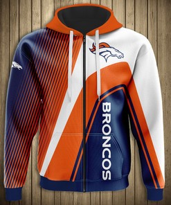 Denver Broncos 3D Zip Hoodie All Over Print Pullover Nfl